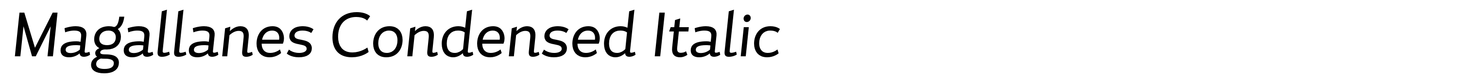 Magallanes Condensed Italic